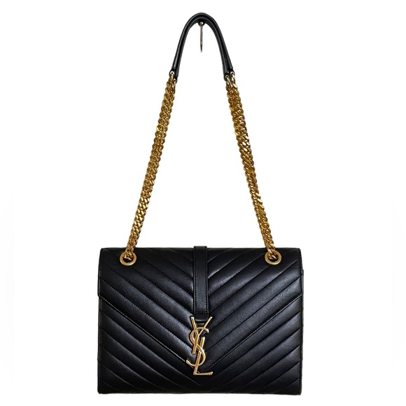 YSL Monogram Matelassé Envelope Chain Bag, Medium.  - Picture 8 of 11